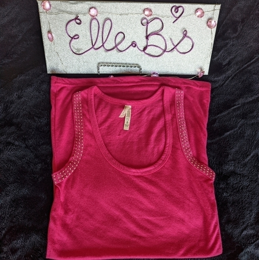 Pink Bling Racerback Tank